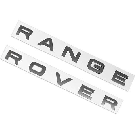 Insignes Range Rover X2 argent mat, avant et arrière, pour Vogue Sport Evoque