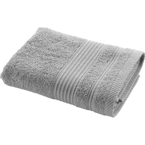 Serviette de Toilette "Tendresse" 50x90cm Gris Perle (1/4)