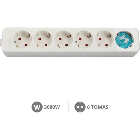 Base multiple Mega 6 enchufes sin cable GSC 000800229 (1/2)