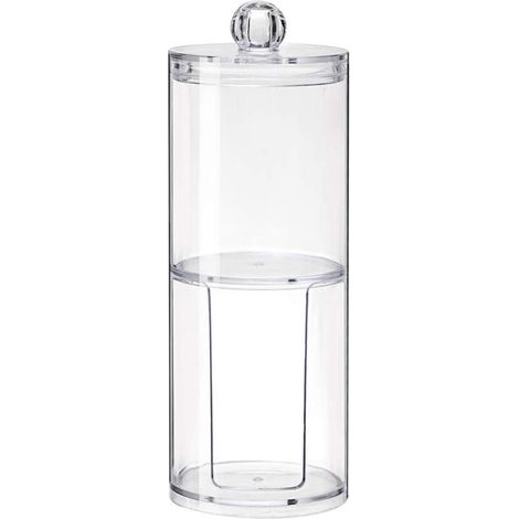 Runde Acryl-Baumwollbox, transparente Aufbewahrungsbox für Make-up und Kosmetik