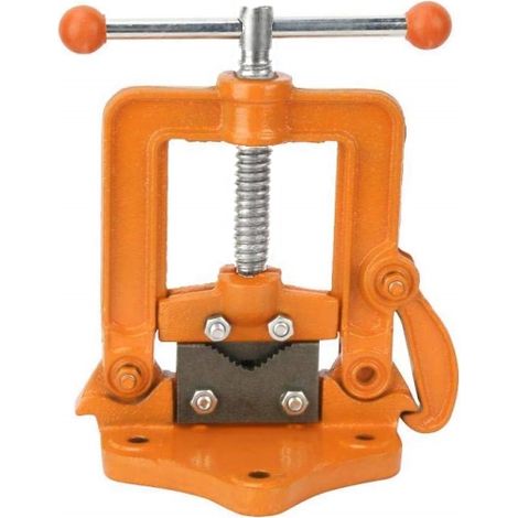 Morsa/Morsetta idraulica a banco ribaltabile/reversibile in ghisa e acciaio per tubi fino a 85mm