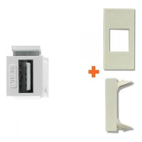 Intellinet caricatore presa USB A 5V 1A compatibile Legrand Vela bianca