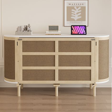 letto contenitore 140x200 salvaspazio rattan legno OKMYHOME