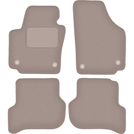 Alfombrillas de terciopelo para Seat Altea XL monovolumen (08.2008-2015) beige (1/5)