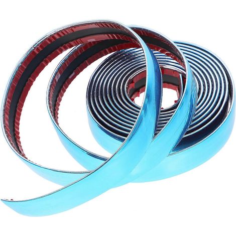 Bandes de protection anti-rayures pour garnitures de voiture (3 m x 21 mm), bandes décoratives brillantes, garnitures chromées.-Silver