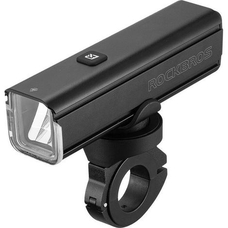Luz delantera para bicicleta de 1000 lm con cable USB-C - USB-A - negra (1/5)