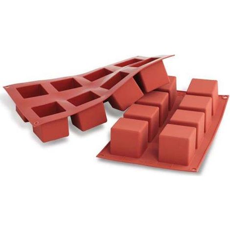Moule en silicone pour cube individuel 50x50mm/H=50mm silikomart (1/2)