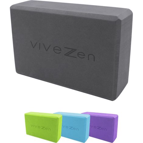 Brique, bloc de yoga 23 x 15 x 7,5 cm - EVA - Gris - Vivezen