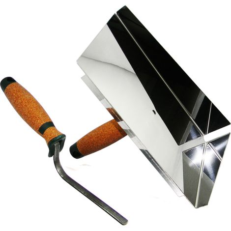 CONTOO Fugblech Edelstahl 245x155mm + Fugenkelle 10mm KORKGRIFF CT04 (1/4)