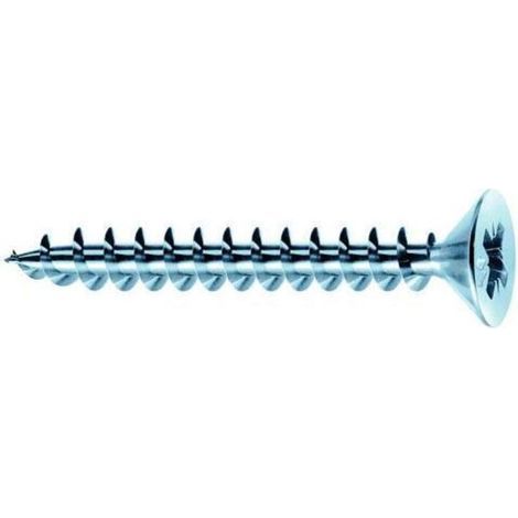 MUSTAD Panelvit Pozidriv Zylinderkopfschrauben – Vollgewinde – Weiß verzinkt – Ø 6 x 50 mm – Packung mit 200 Stück – PVACZP600500C8C (1/4)