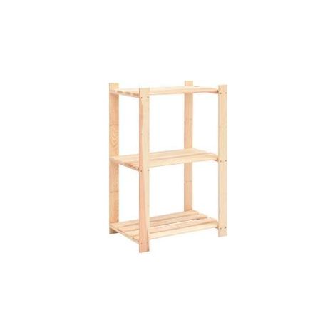 Étagère de stockage 3 niveaux 60x38x90 Pin solide 150 kg (1/5)