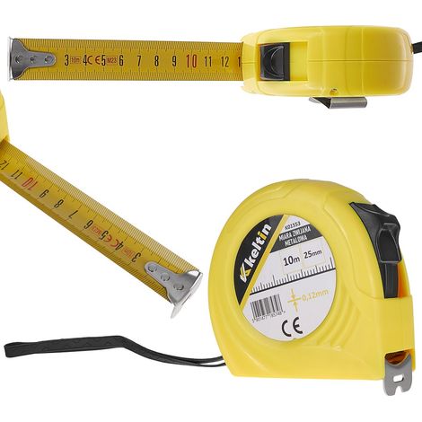 Cinta métrica metálica de 10 m x 25 mm x 0,12 mm (60) (1/5)