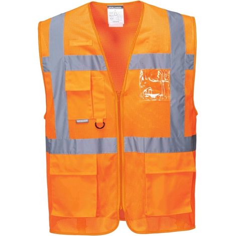 Gilet alta visibilità Portwest Atene Meshair Executive C376 - S - Arancione (1/2)