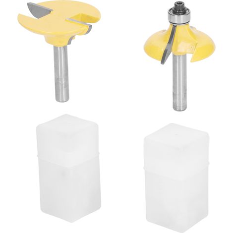 Set mit 2 Hartmetall-Holzfräsern, 8 mm Schaft, für Frästischvorrichtung, Oberfräse