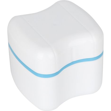 Boîte de rangement pour prothèses dentaires avec filtre (bleu) (1/5)