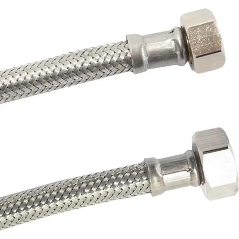 Latiguillo Flexible Inoxidable DN8 3/8" x 1/2" para Fontanería