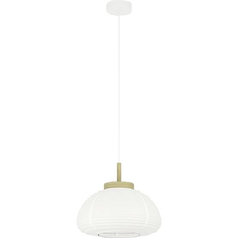 Eglo Pendelleuchte Summerhill weiß natur 40 x 110 cm E27 Deckenlampen & Kronleuchter (1/3)