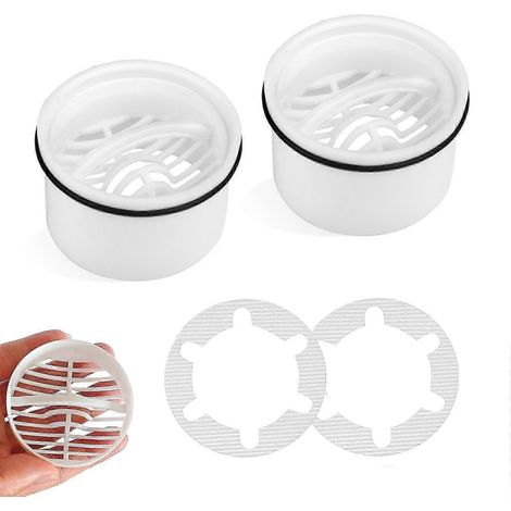 Filtre à cheveux compatible avec douche, lot de 2, compatible avec les raccords de vidange 6960-6963, pièce de rechange compatible avec les tuyaux immergés. (1/5)
