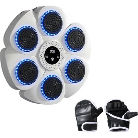 Cible murale de boxe musicale pour la boxe à domicile, idéale pour la salle de sport et le karaté à domicile - Noir - 40 cm x 40 cm (1/3)