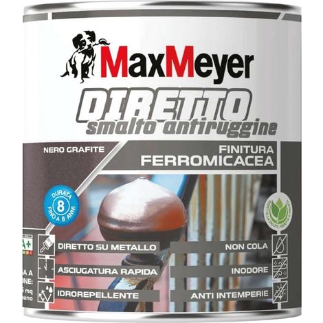MaxMeyer Smalto Antiruggine Ferromicaceo Nero Grafite 0,75L Interni Esterni (1/5)