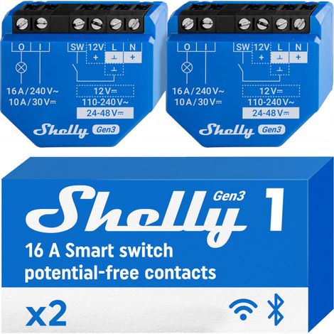 Shelly 1 Gen3 (blau, 2er Pack) (Shelly1Gen32er)