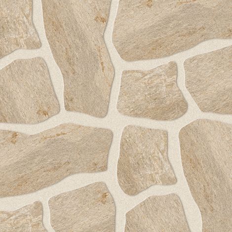 Carrelage effet Pierre Quartzite Beige Doré Dalle A+B 54x54x2 cm Salvero - Sol extérieur (vendu par carton de 0,796 m²) - RO'MA CARRELAGE