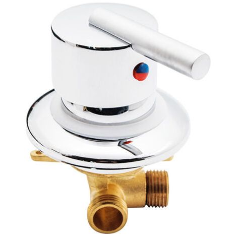 Duschraummischer Warm- und Kaltwassermischventil G1/2" Mischer Duschkabinenmischer (1/4)