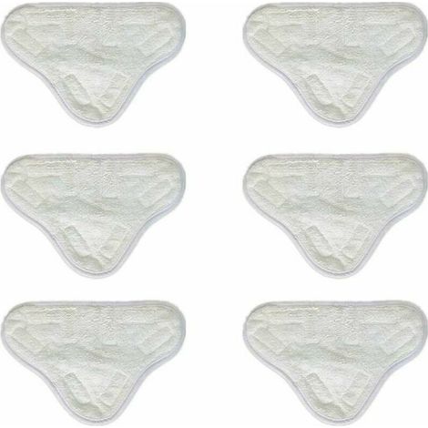 6pcs microfibre vadrouilles à vapeur tampons de nettoyage vadrouille à vapeur de remplacement compatible pour H2O X5 H20 lavable (1/3)