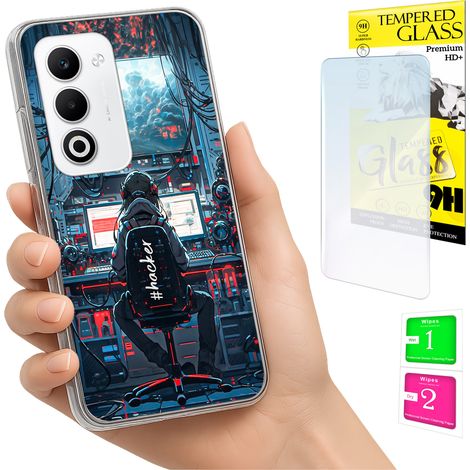 Funda para Oppo A5 5G con cubierta para foto, carcasa trasera y cristal 9H. (1/5)