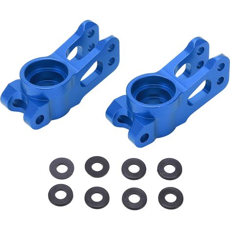 2 supports en alliage d'aluminium pour essieu arrière LOSI Lasernut U4 Tenacity 1/10 RC, porte-moyeu bleu (1/5)