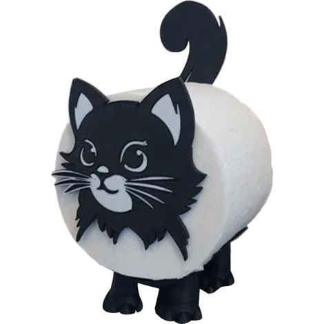Bardusch - Porte-roulis De Toilette pour Chats, Porte-Rouleau Amovible, Porte-Range De Rangement en Papier en Forme Imprimé 3D pour Chat Rangement De Papier (1/5)
