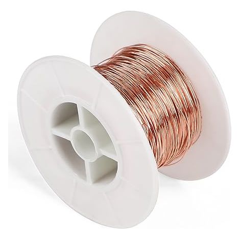 Fil de Cuivre Nu Ø0,5mm × 50m, T2 Pur pour Soudure, Artisanat (1/5)