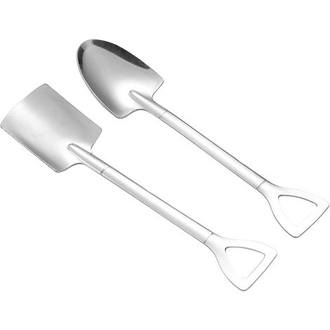 Cuillère À Dessert - Acier Inoxydable - 16 Cm - Forme Pelle - Usage Cuisine Maison Restaurant - Lot De 20 Pièces (1/5)