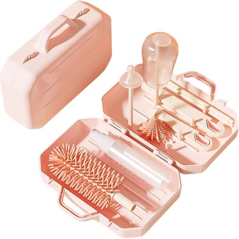 Cepillo Para Botellas - Soporte Secado Integrado - Para Biberones, Vasos, Copa De Vino Y Tubos - 1 Juego (1/5)