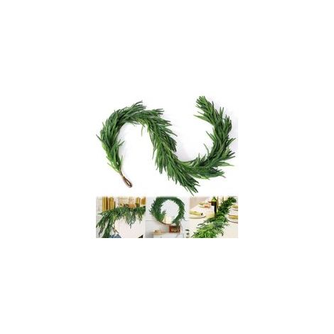 Guirlande artificielle de pin de Norfolk de 1,8 m – Guirlande de pin d'hiver au toucher réaliste – Décorations de Noël intérieures/extérieures (1/5)