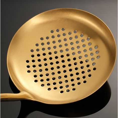 Espumadera, Colador, Espumadera, Acero inoxidable, Cuchara espumadera, Tamiz, Colador, Para escurrir patatas/verduras/pasta, 37,112 cm (1/5)