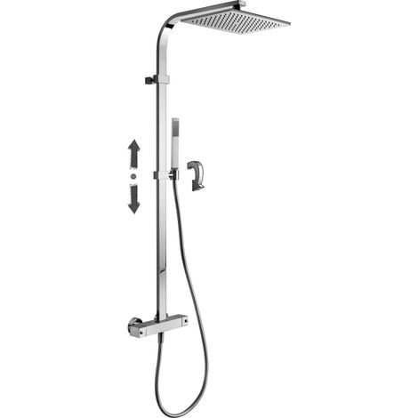Paffoni City ZCOL665CR feste rechteckige Duschsäule  Verchromt - Metall