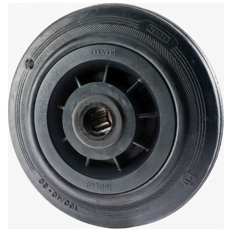 [JAMAIS UTILISÉ] Roue polypropylène bandage caoutchouc. diamètre 160 mm. alésage 20 mm. charge 135 kg - TENTE SAS