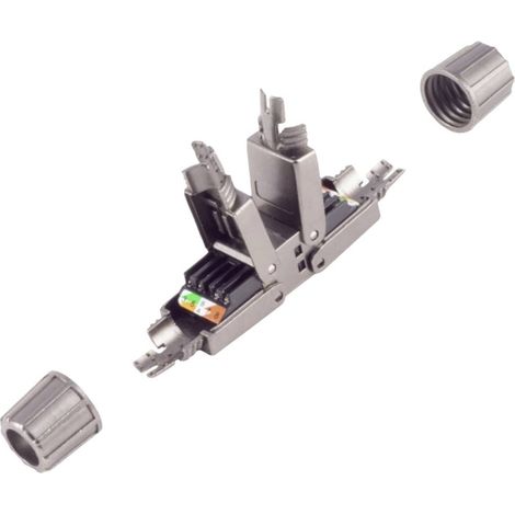 BKL Electronic 10121214 Connettore LSA, senza utensili, quick, STP, CAT. 6A Nero Contenuto: 1 pz.