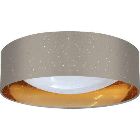 Plafonnier LED 24W 4000K taupe/or Tuluza Polux 40cm (1/5)