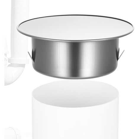 Chapeau Cheminée acier inoxydable poêle, 80 mm couvercle de cheminées pour conduit de poêle, cache cheminée, bouchon de tuyau en acier inoxydable, cache-conduit mural pour conduits de 80 mm (1/5)