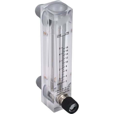 Débitmètre à liquide, type panneau, verre acrylique transparent, débitmètre à liquide réglable pour l'industrie et l'agriculture (1/5)