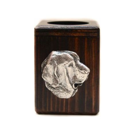 Bougeoir - Chien - Bois De Pin - Alliage ZnAl Plaqué Argent - 8x6x6 Cm - 1 Pièce (1/5)