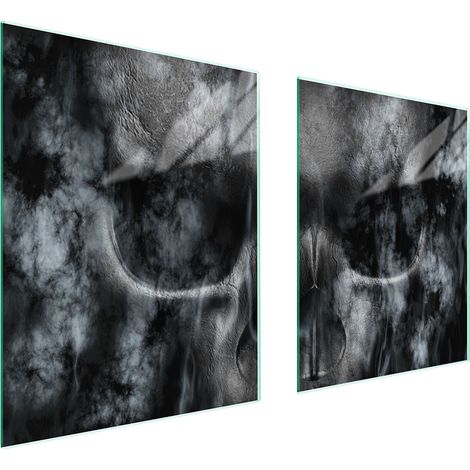 GLASSCHUTZPLATTE FÜR HERD 85x52 SKULL (1/5)