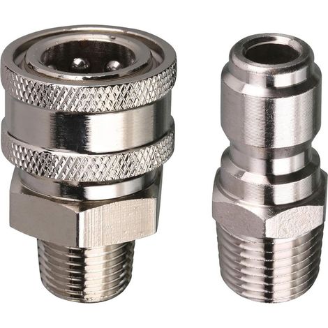 Kit adaptador de conexión rápida para hidrolavadora de alta presión, rosca macho de 9,5 mm, 5000 PSI, 1 3/8'' Kit de conexión rápida - Macho (1/5)