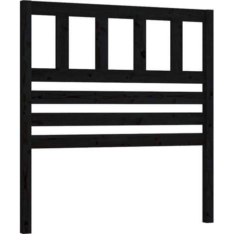 Maison Exclusive - Cabecero de cama madera maciza de pino negro 1 (1/5)