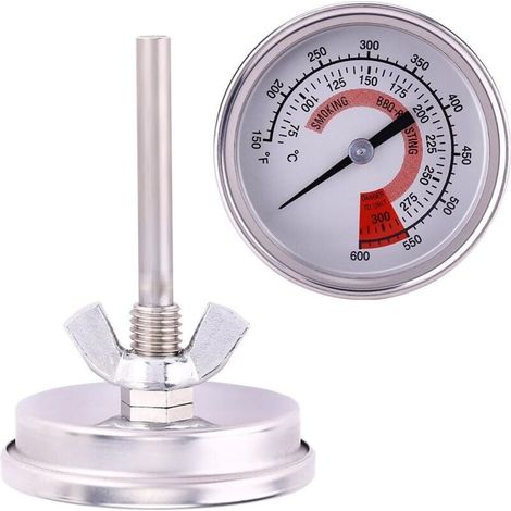 1 Pcs Thermomètre de Four en Acier Inoxydable, Thermometre de Cuisson et Cuisine, thermomètre four à pizza,Thermomètre Barbecue pour BBQ, Gril, Fours à Pizza, Mesure de 75 à 300 °C / 150 à 600 ℉