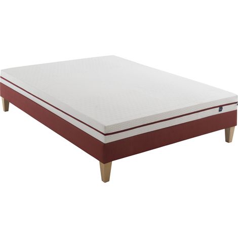 Ensemble matelas junior 100% latex, sommier et pieds Crépuscule 200 - SOMEO 140x190 (1/5)