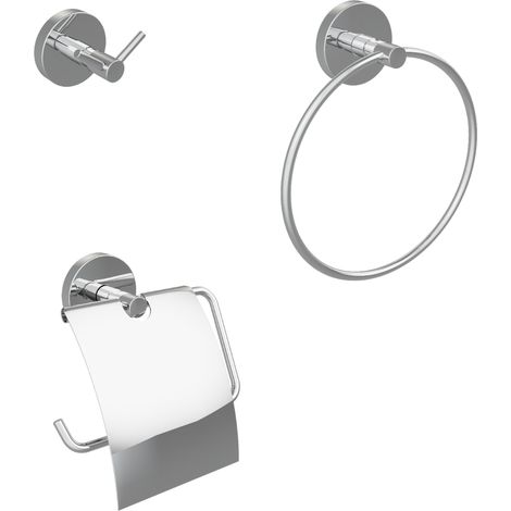 Ensemble d'accessoires salle de bain KLEO chromé (1/5)