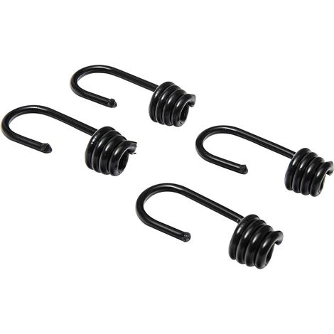 Crochets Acier Plastifié Accessoires Bâches Lot de 4 Ø 8 Noir pour jardin (1/5)